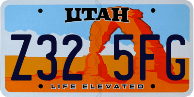 UT license plate Z325FG