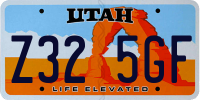 UT license plate Z325GF