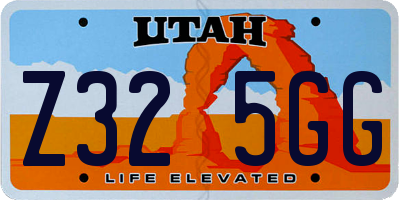 UT license plate Z325GG
