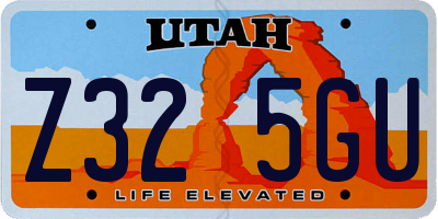 UT license plate Z325GU