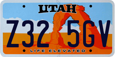 UT license plate Z325GV