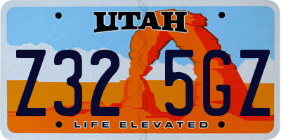 UT license plate Z325GZ