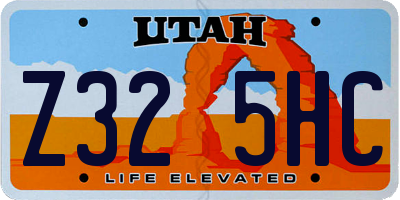 UT license plate Z325HC