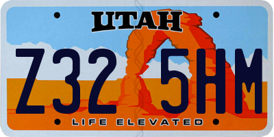 UT license plate Z325HM