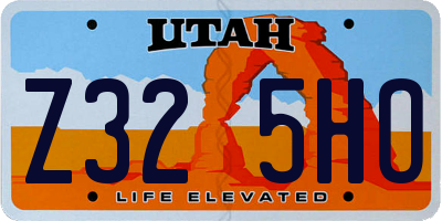 UT license plate Z325HO