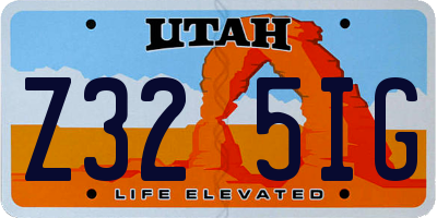 UT license plate Z325IG