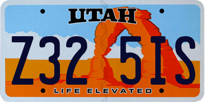 UT license plate Z325IS