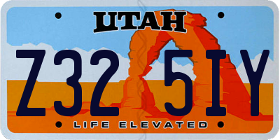 UT license plate Z325IY