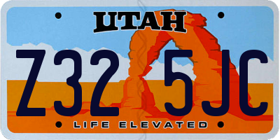 UT license plate Z325JC