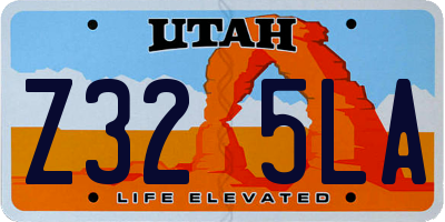 UT license plate Z325LA