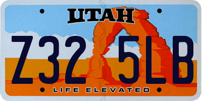 UT license plate Z325LB