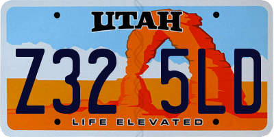 UT license plate Z325LD