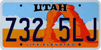 UT license plate Z325LJ