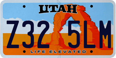 UT license plate Z325LM