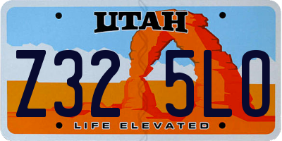 UT license plate Z325LO