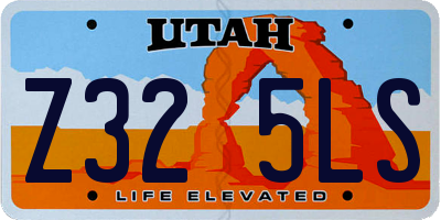 UT license plate Z325LS