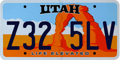 UT license plate Z325LV