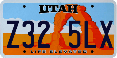 UT license plate Z325LX