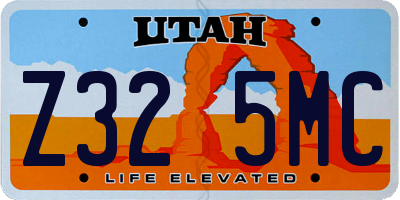 UT license plate Z325MC