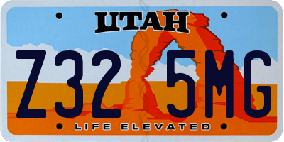 UT license plate Z325MG