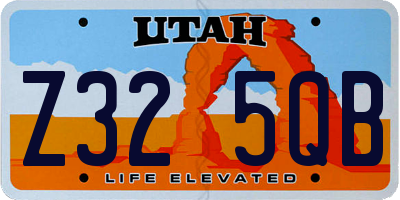 UT license plate Z325QB
