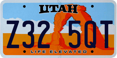 UT license plate Z325QT
