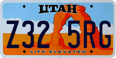 UT license plate Z325RG