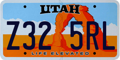 UT license plate Z325RL