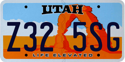 UT license plate Z325SG