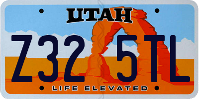 UT license plate Z325TL