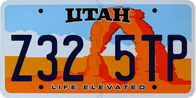 UT license plate Z325TP