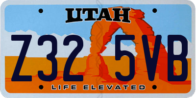 UT license plate Z325VB