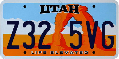 UT license plate Z325VG