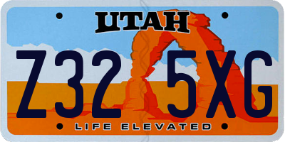 UT license plate Z325XG