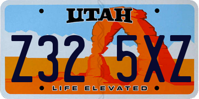 UT license plate Z325XZ