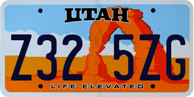 UT license plate Z325ZG