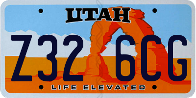 UT license plate Z326CG