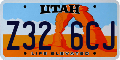 UT license plate Z326CJ