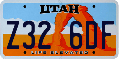 UT license plate Z326DF