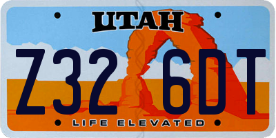 UT license plate Z326DT