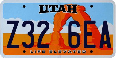 UT license plate Z326EA