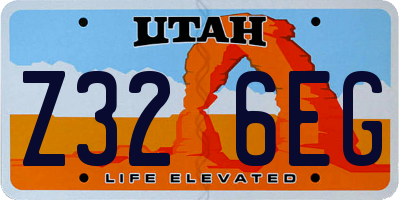 UT license plate Z326EG