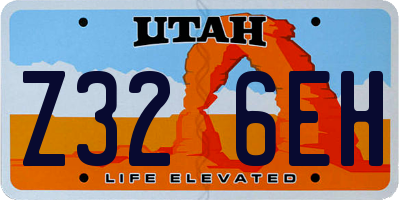 UT license plate Z326EH