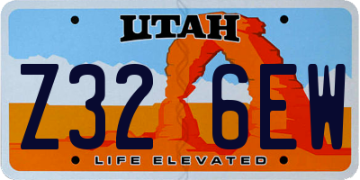 UT license plate Z326EW