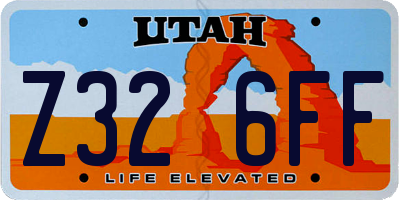 UT license plate Z326FF