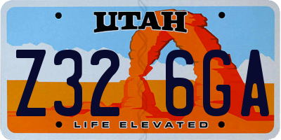 UT license plate Z326GA