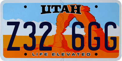UT license plate Z326GG