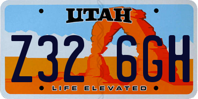 UT license plate Z326GH