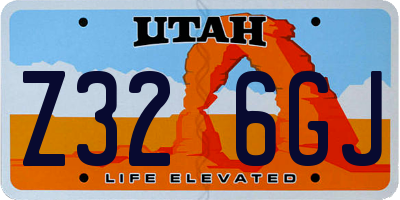 UT license plate Z326GJ