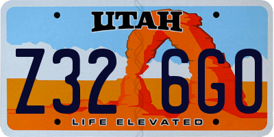 UT license plate Z326GO